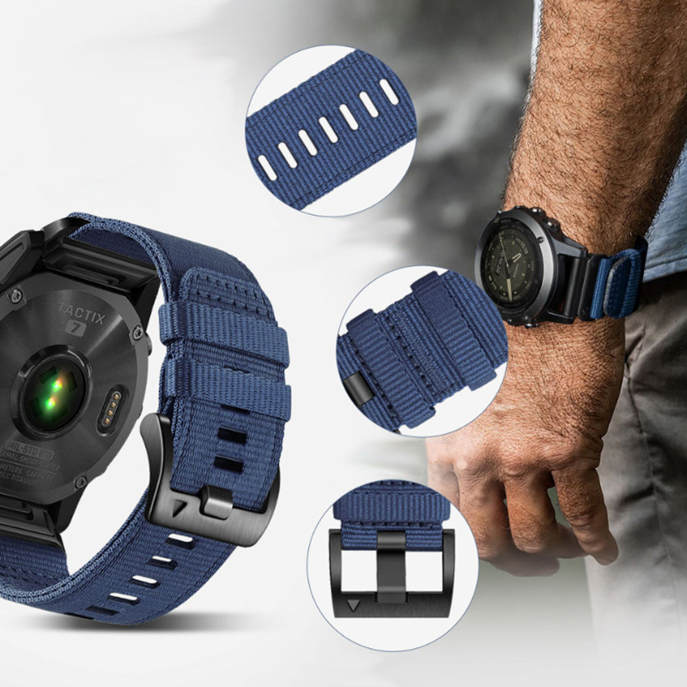 Каишка Techsuit W070 за Samsung Galaxy Watch / Huawei Watch Series, 22mm, Черна