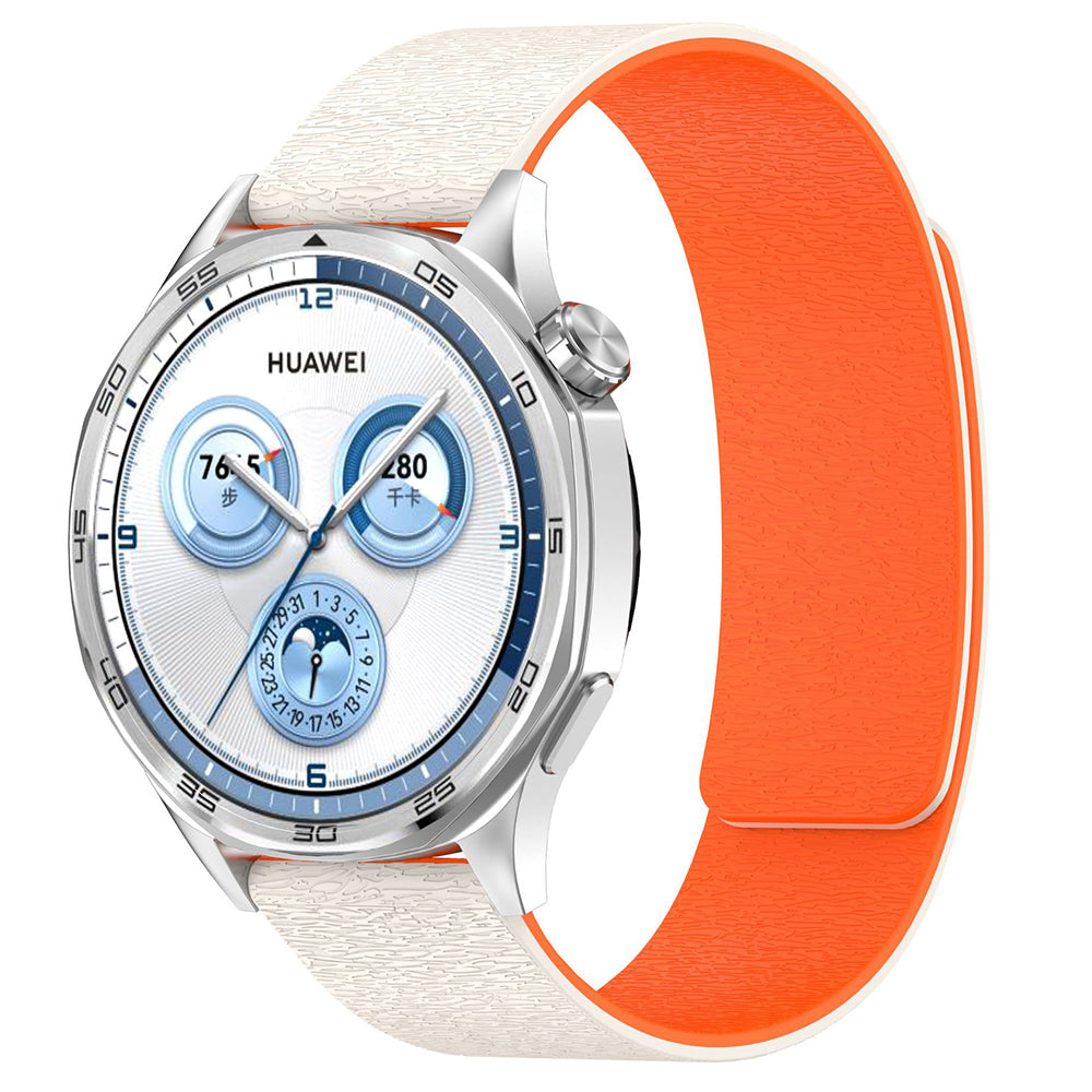 Каишка Techsuit W074 за Huawei Watch / Garmin Watch Series, 18mm, Бежово Оранжевa