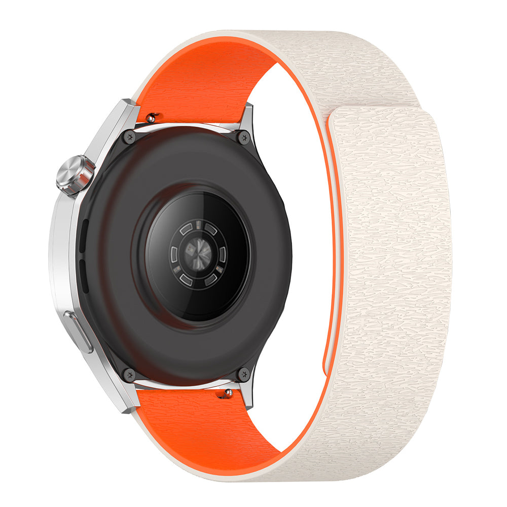 Каишка Techsuit W074 за Huawei Watch / Garmin Watch Series, 18mm, Бежово Оранжевa