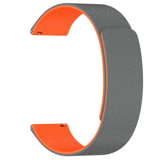 Techsuit W074 Strap for Samsung Galaxy Watch Series, 20mm, Gray Orange