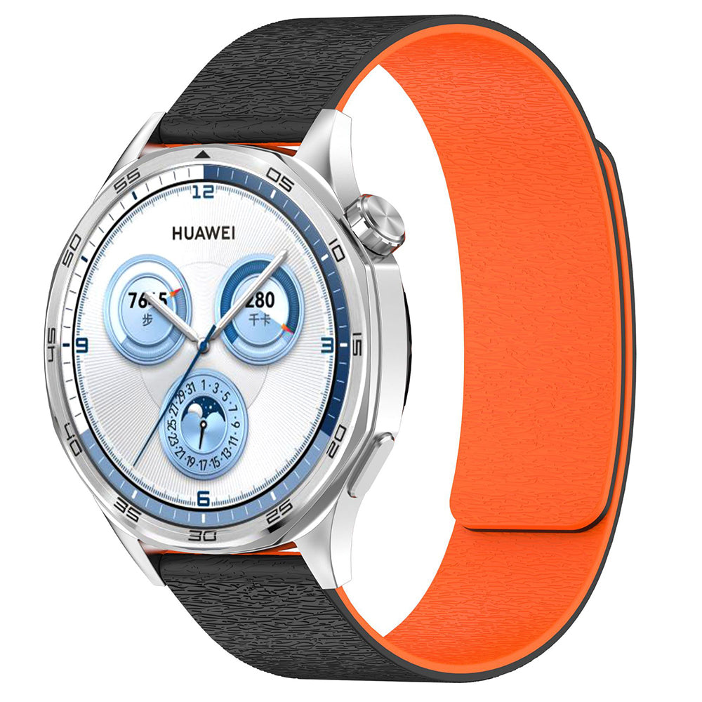 Каишка Techsuit W074 за Samsung Galaxy Watch Series, 22mm, Черно-Оранжева