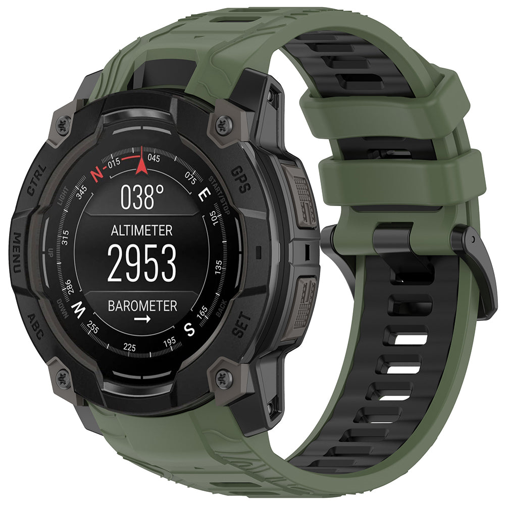Каишка Techsuit W077 за Garmin Instinct 3 50mm Solar / Instinct 3 50mm, Зелена