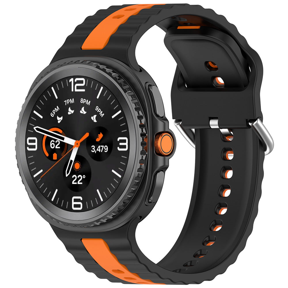 Каишка Techsuit W078 за Samsung Galaxy Watch8 / Watch8 Classic Series, Черно-Оранжева