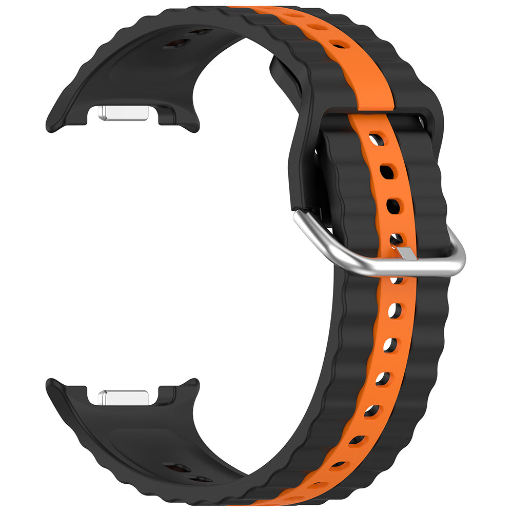 Каишка Techsuit W078 за Samsung Galaxy Watch8 / Watch8 Classic Series, Черно-Оранжева