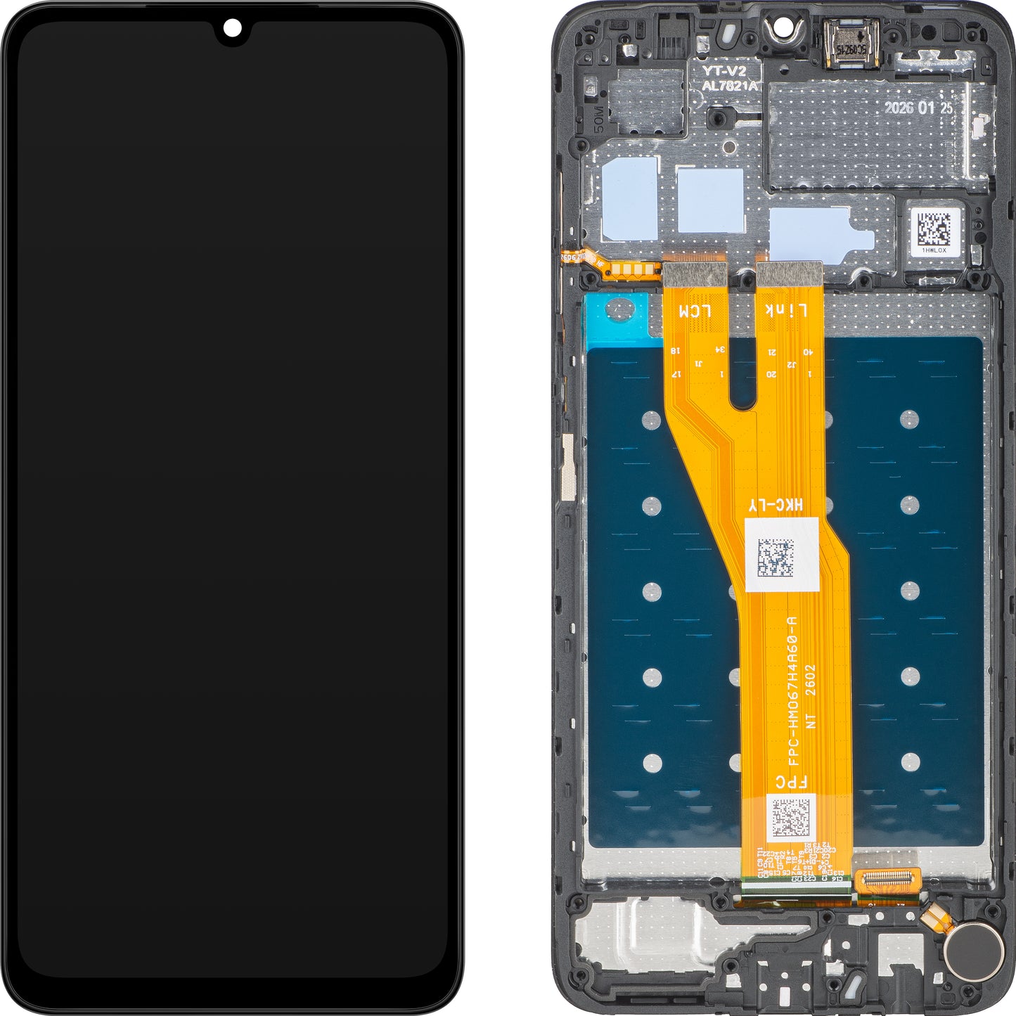 Дисплей с тъчскрийн Honor X5c / X5c Plus, с рамка, черен, Service Pack 9707ACHU