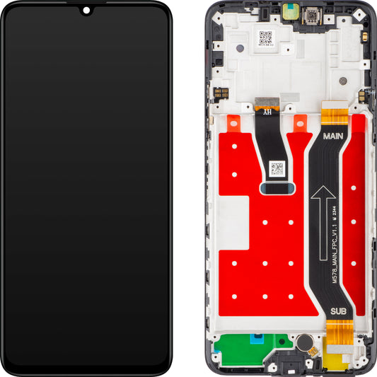 Display with Touchscreen Huawei nova Y72, with Frame, Black, Service Pack 02356ACK