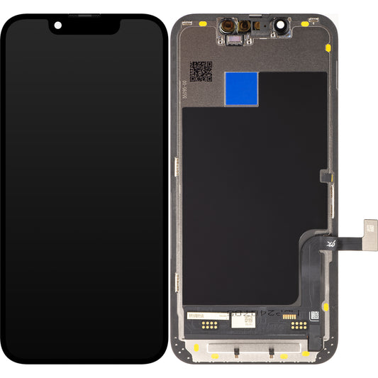 JK Сензорен дисплей за Apple iPhone 13 mini, с рамка, версия In-Cell LCD, черен