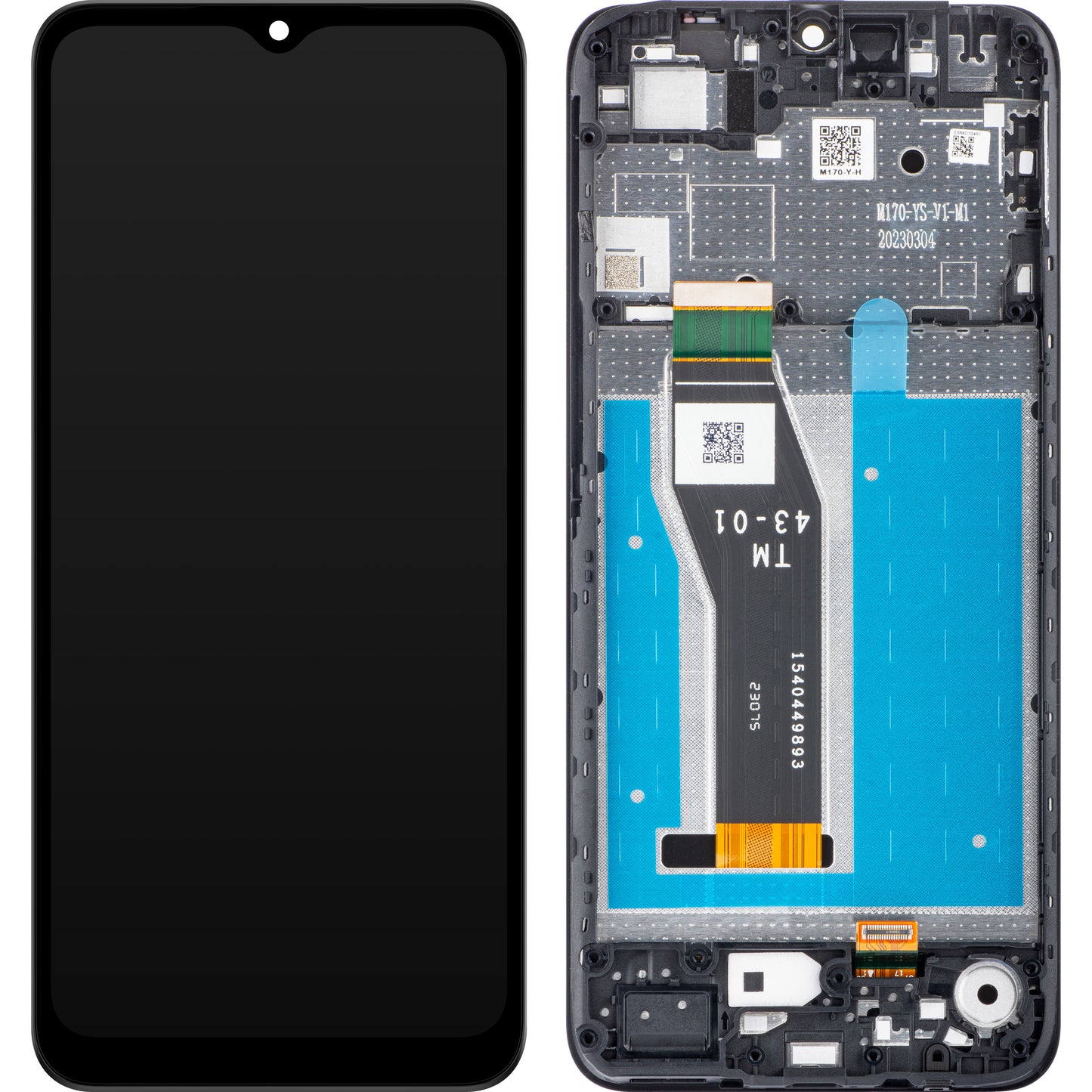 Motorola Moto Moto E13 Тъчскрийн дисплей с рамка, черен, сервизен пакет 5D68C22340