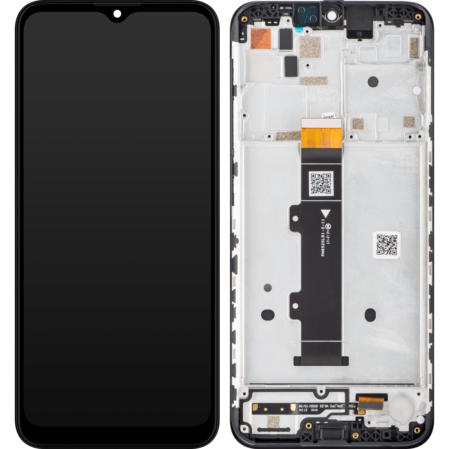 Motorola Moto Moto G20 Тъчскрийн дисплей, с рамка, черен, сервизен пакет 5D68C18521