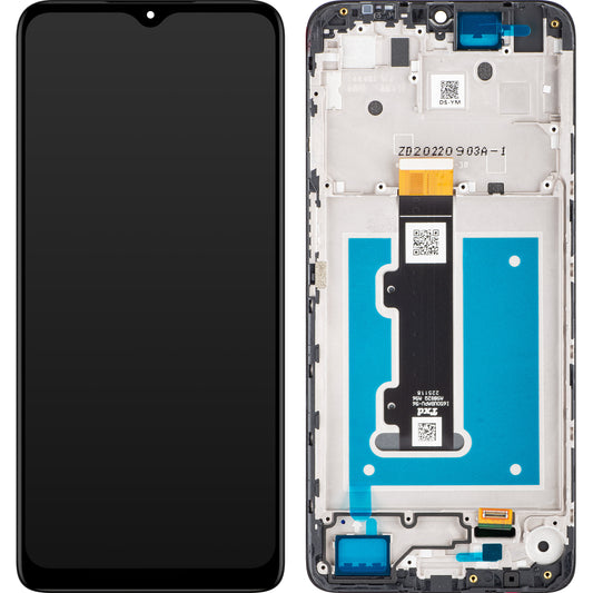 Тъчскрийн дисплей Motorola Moto E22i / E22, с рамка, черен, сервизен пакет 5D68C21594