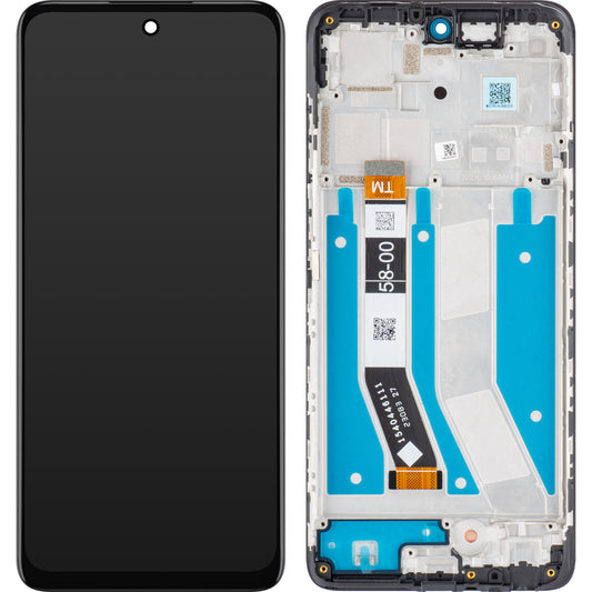 Motorola Moto G73 Тъчскрийн дисплей с рамка, черен, сервизен пакет 5D68C22272