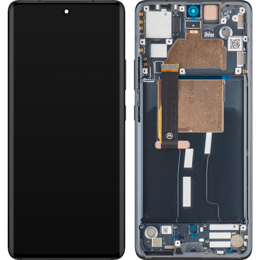 Сензорен дисплей Motorola Edge 30 Fusion, с рамка, черен (Cosmic Grey), сервизен пакет 5D68C21527