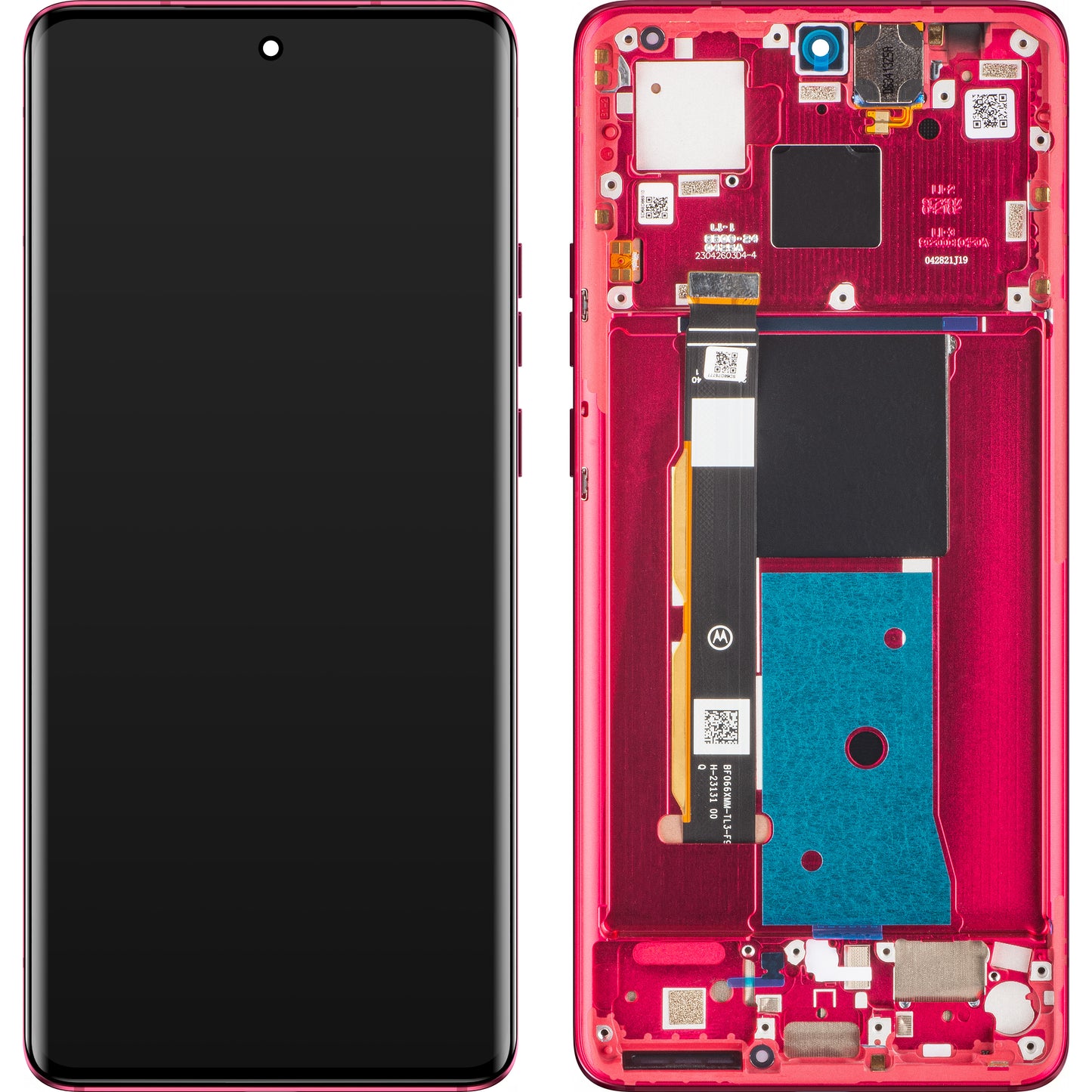 Тъчскрийн дисплей Motorola Edge 40, с рамка, червен (Viva Magenta), сервизен пакет 5D68C22712