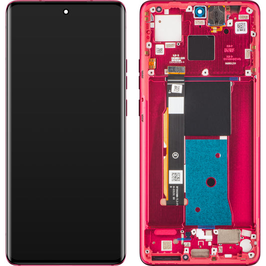 Тъчскрийн дисплей Motorola Edge 40, с рамка, червен (Viva Magenta), сервизен пакет 5D68C22712