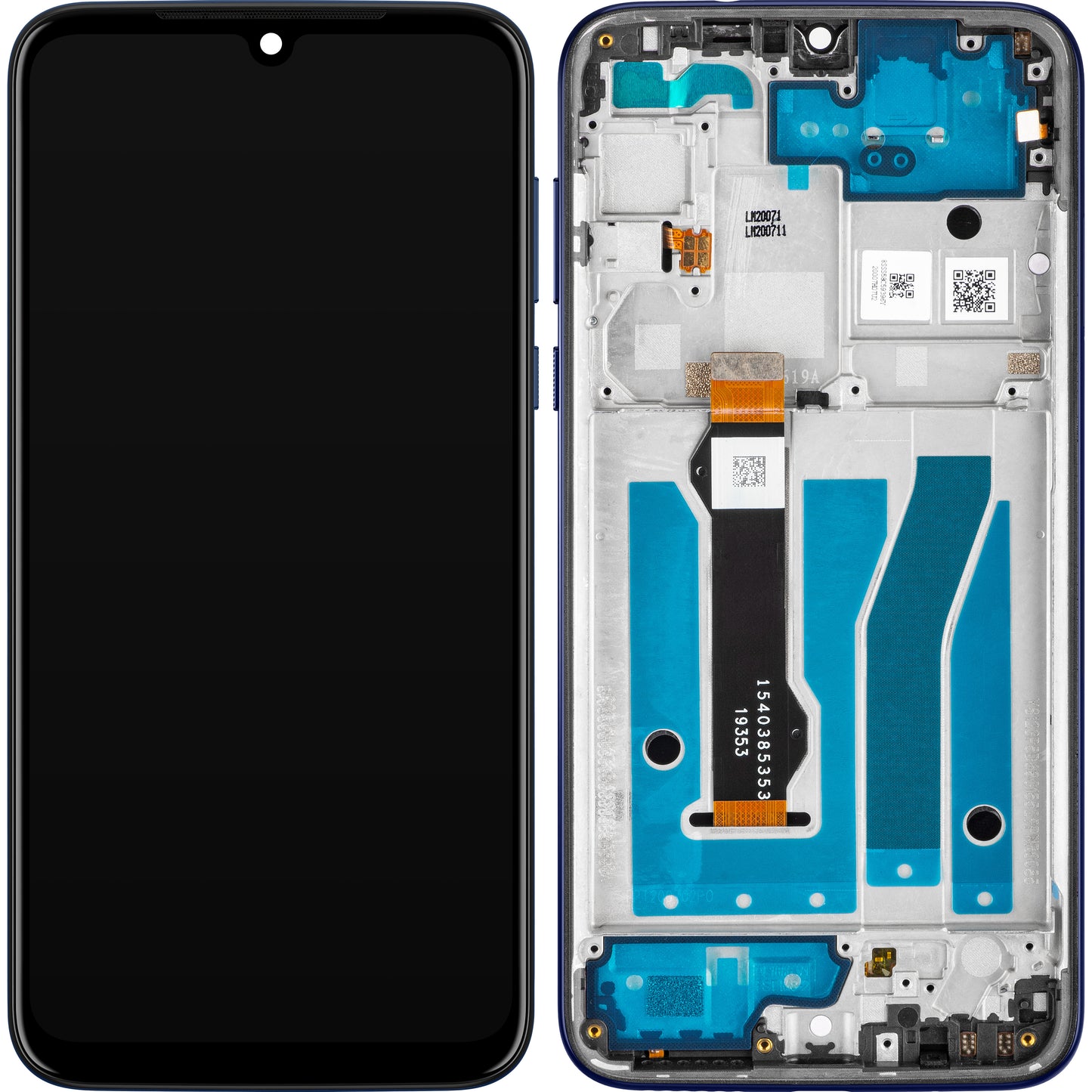 Motorola Moto G8 Plus Сензорен дисплей с рамка, тъмно син, сервизен пакет 5D68C15528