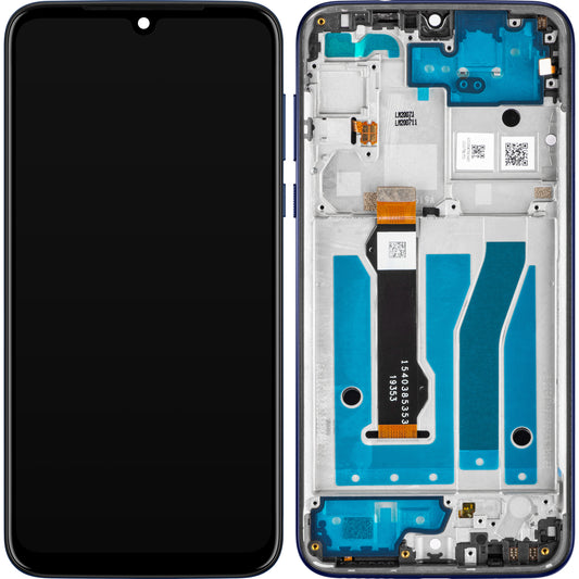 Motorola Moto G8 Plus Сензорен дисплей с рамка, тъмно син, сервизен пакет 5D68C15528
