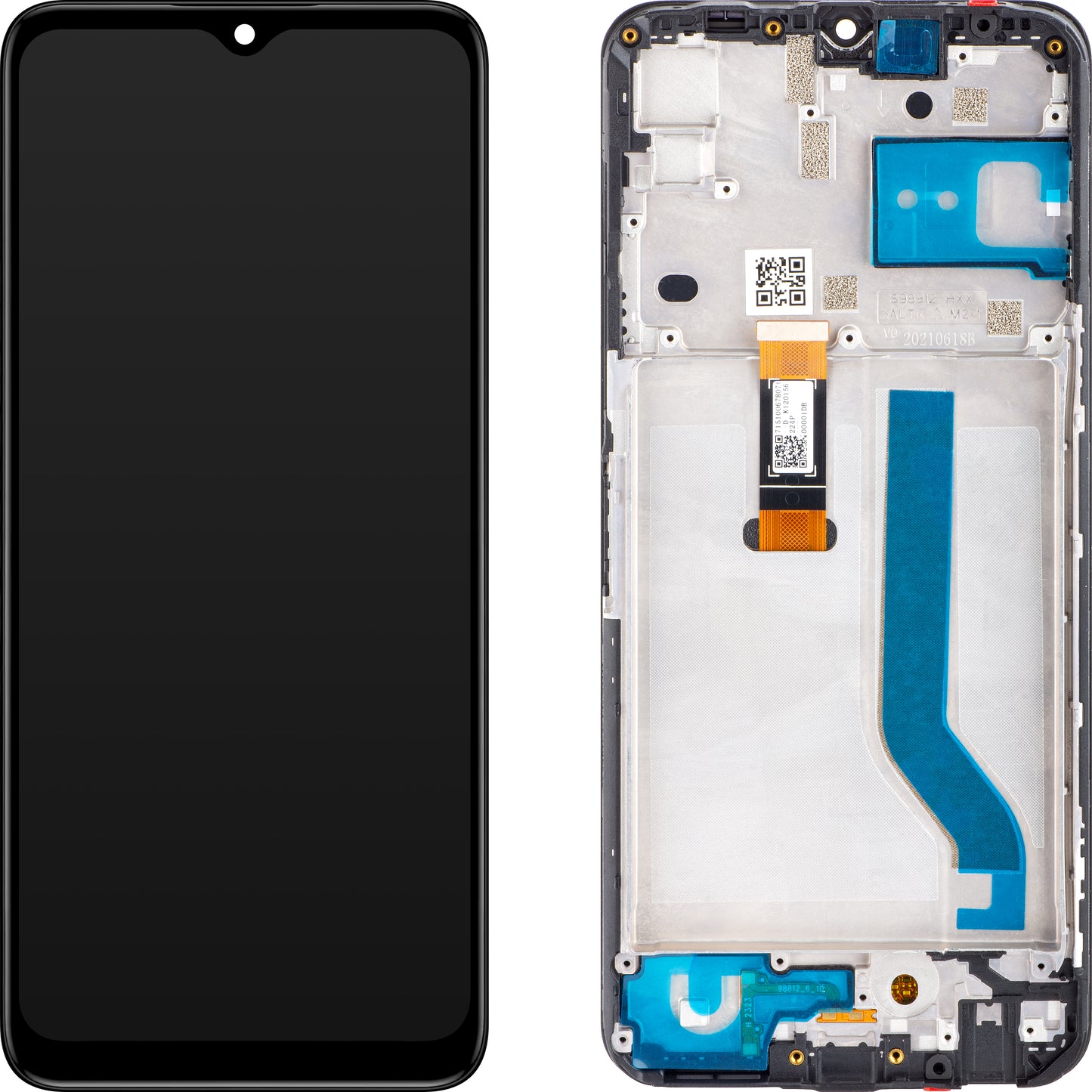 Motorola Moto Moto G50 5G Touchscreen Display, с рамка, черен, сервизен пакет 5D68C18927
