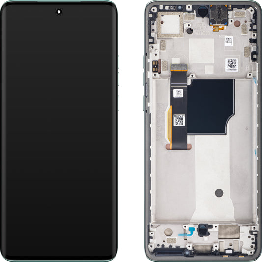 Тъчскрийн дисплей Motorola Edge 40 Neo, с рамка, версия L3, тюркоаз (успокояващо море), сервизен пакет 5D68C23159