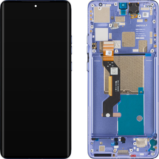 Сензорен дисплей Motorola Edge 50 Pro, с рамка, лилав (Luxe Lavender), сервизен пакет 5D68C24093