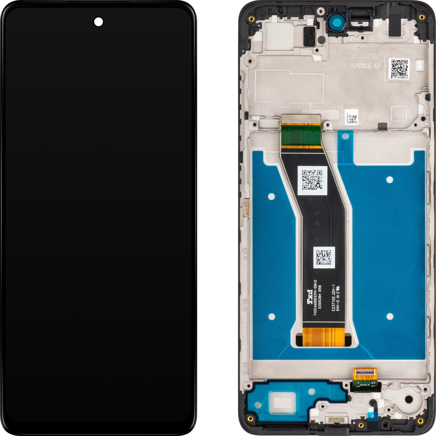 Тъчскрийн дисплей Motorola Moto G04, с рамка, черен, сервизен пакет 5D68C23890