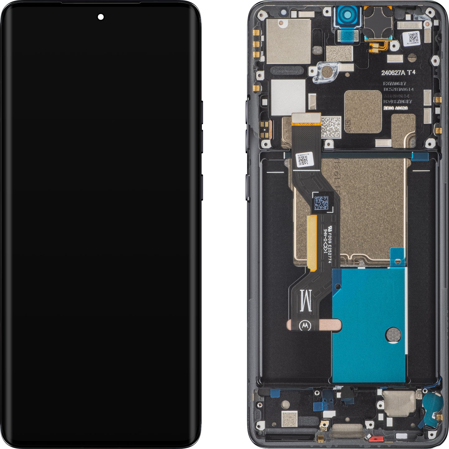 Тъчскрийн дисплей Motorola Edge 50 Pro, с рамка, черен (Black Beauty), сервизен пакет 5D68C24092