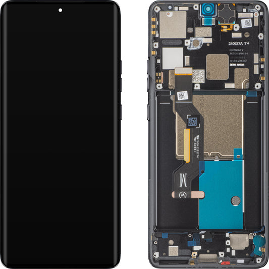Тъчскрийн дисплей Motorola Edge 50 Pro, с рамка, черен (Black Beauty), сервизен пакет 5D68C24092