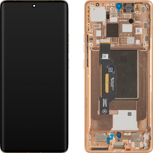 Тъчскрийн дисплей Motorola Edge 50, с рамка, розов (Peach Fuzz), сервизен пакет 5D68C25137