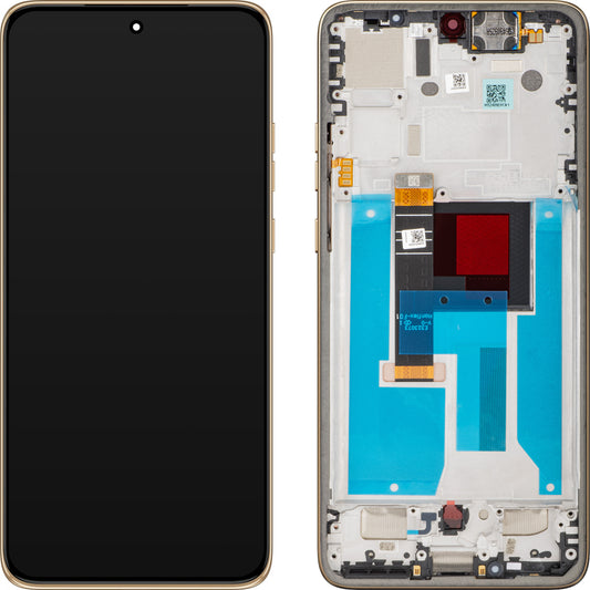 Motorola Edge 50 Neo Сензорен дисплей с рамка, бежов (Latte), сервизен пакет 5D68C28685