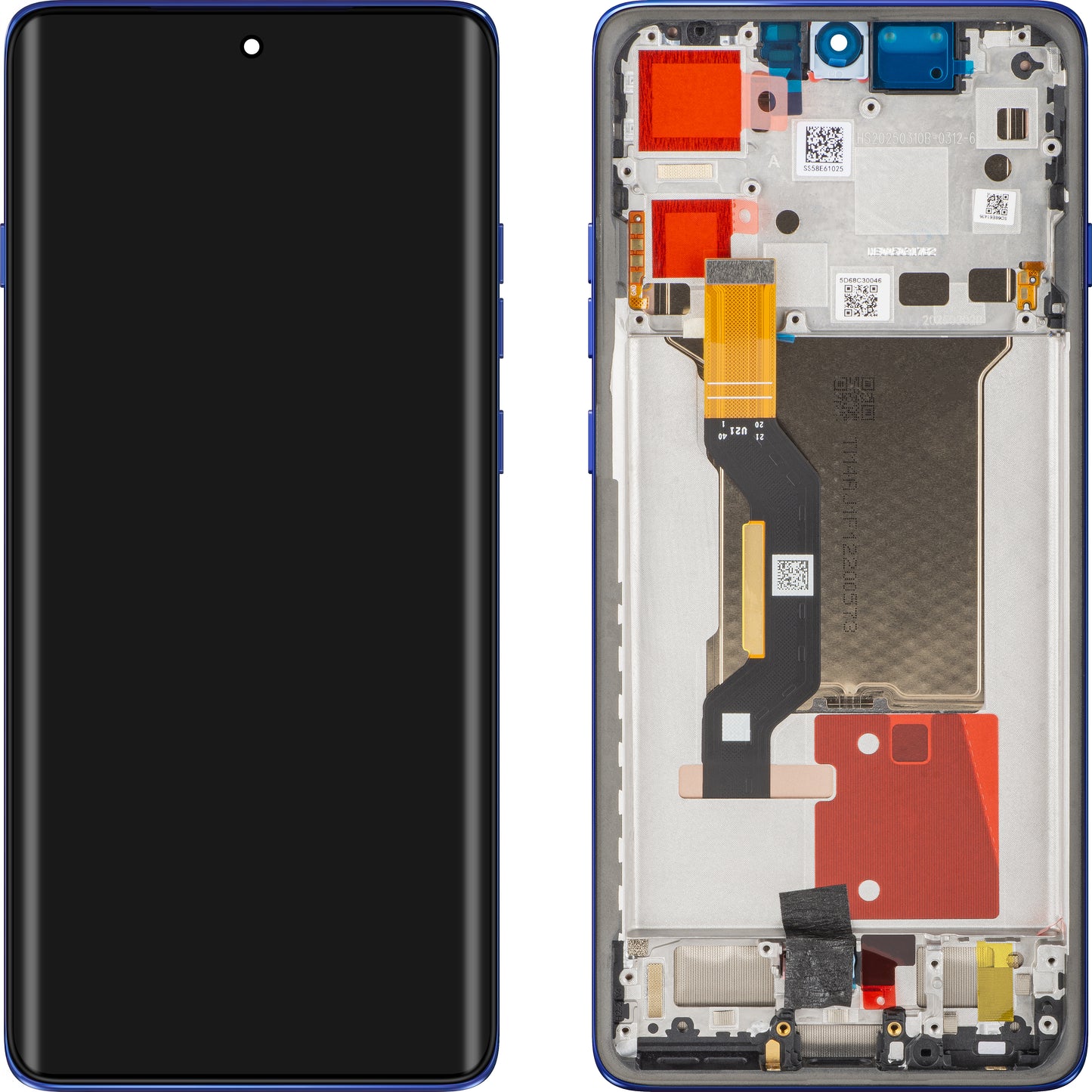 Дисплей с тъчскрийн Motorola Edge 60 Pro, с рамка, син (Dazzling Blue), Swap 5D68C30046