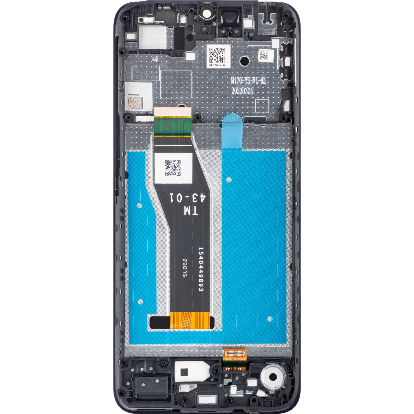Motorola Moto Moto E13 Тъчскрийн дисплей с рамка, черен, сервизен пакет 5D68C22340