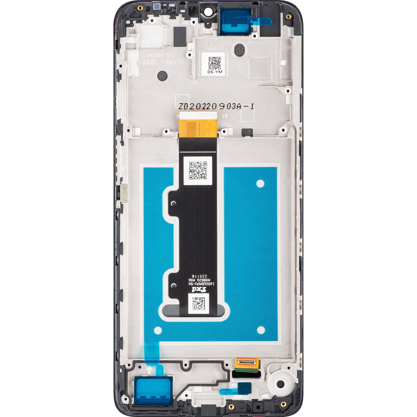 Тъчскрийн дисплей Motorola Moto E22i / E22, с рамка, черен, сервизен пакет 5D68C21594