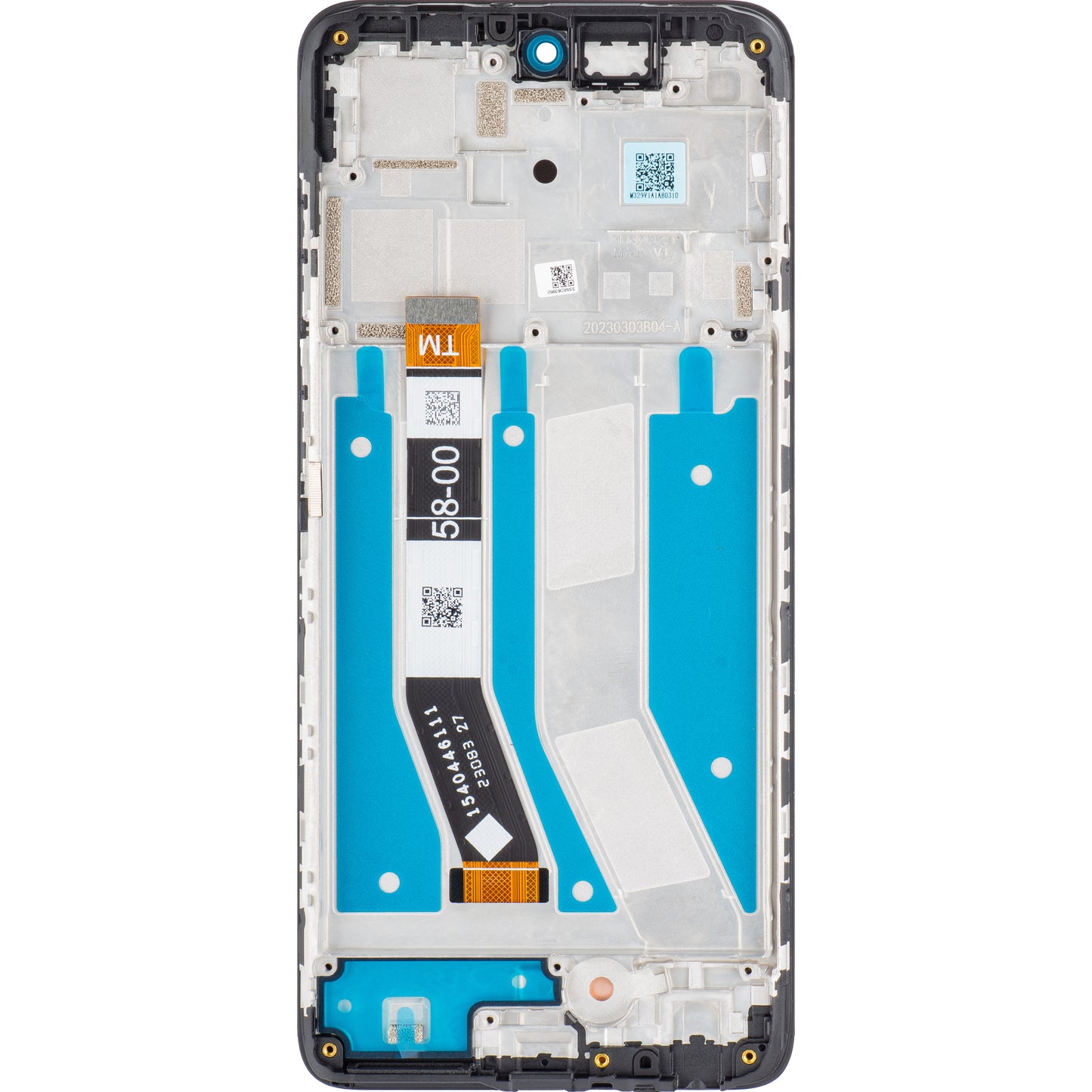 Motorola Moto G73 Тъчскрийн дисплей с рамка, черен, сервизен пакет 5D68C22272