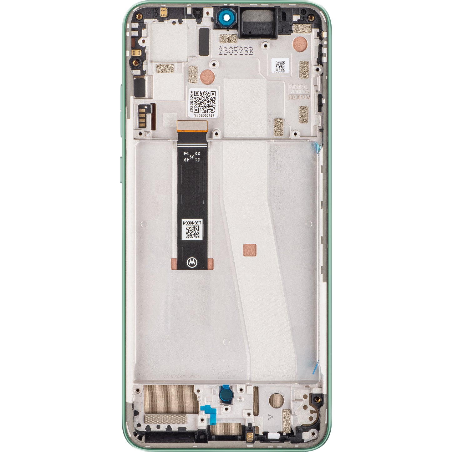 Motorola Edge 30 Neo сензорен дисплей, с рамка, зелен (Aqua Foam), сервизен пакет 5D68C21406
