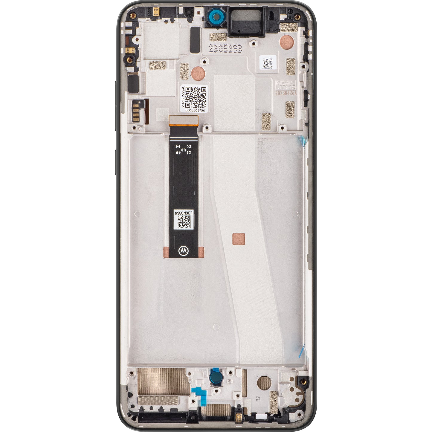 Тъчскрийн дисплей Motorola Edge 30 Neo, с рамка, черен (Black Onyx), сервизен пакет 5D68C21403