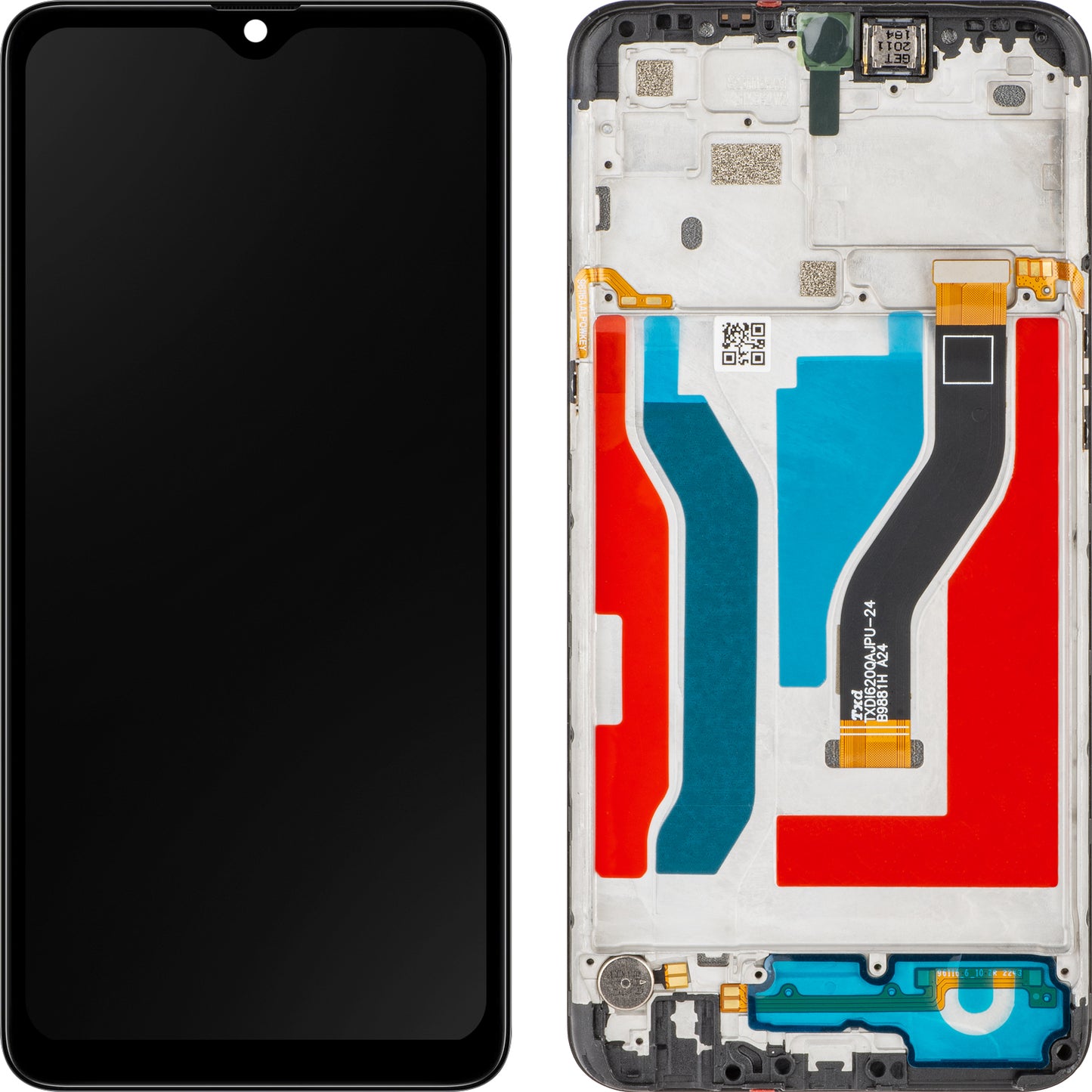 Дисплей с тъчскрийн MP съвместим с Samsung Galaxy A10s A107, с рамка, черен