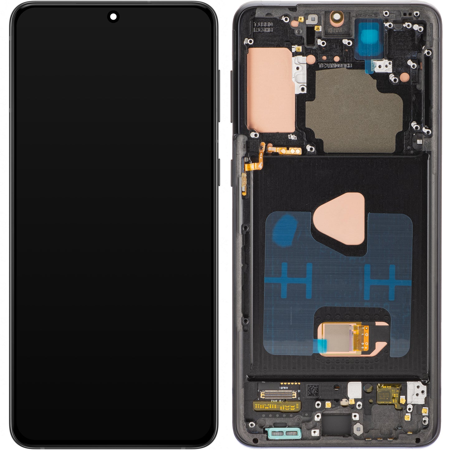 Дисплей с тъчскрийн MP съвместим с Samsung Galaxy S21+ 5G G996, с рамка, OLED версия, черен