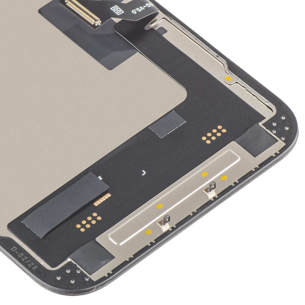 Дисплей с тъчскрийн MP, съвместим с Apple iPhone 14, с рамка, версия Soft OLED FHD 120Hz IC Movable, черен