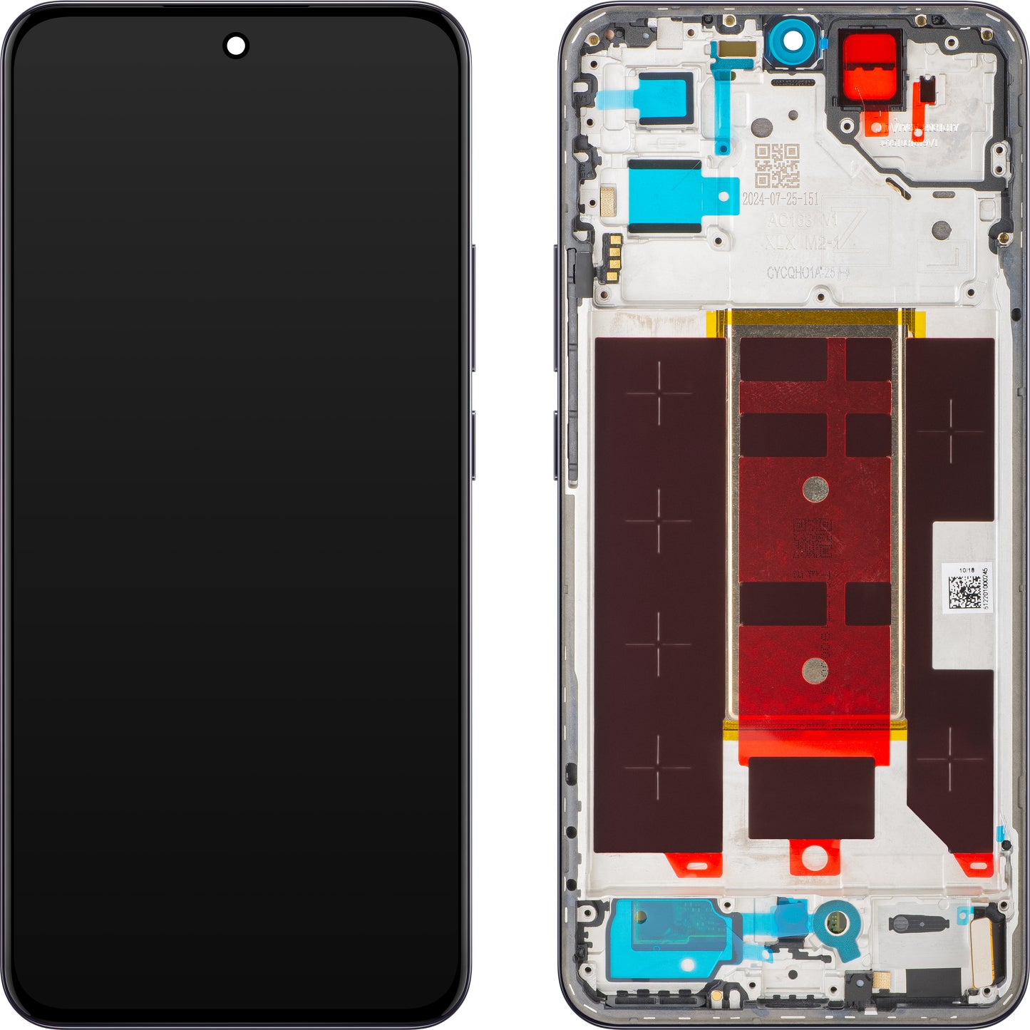 Дисплей с тъчскрийн Oppo Reno12 Pro, с рамка, черен (Space Brown), Service Pack 621029000216