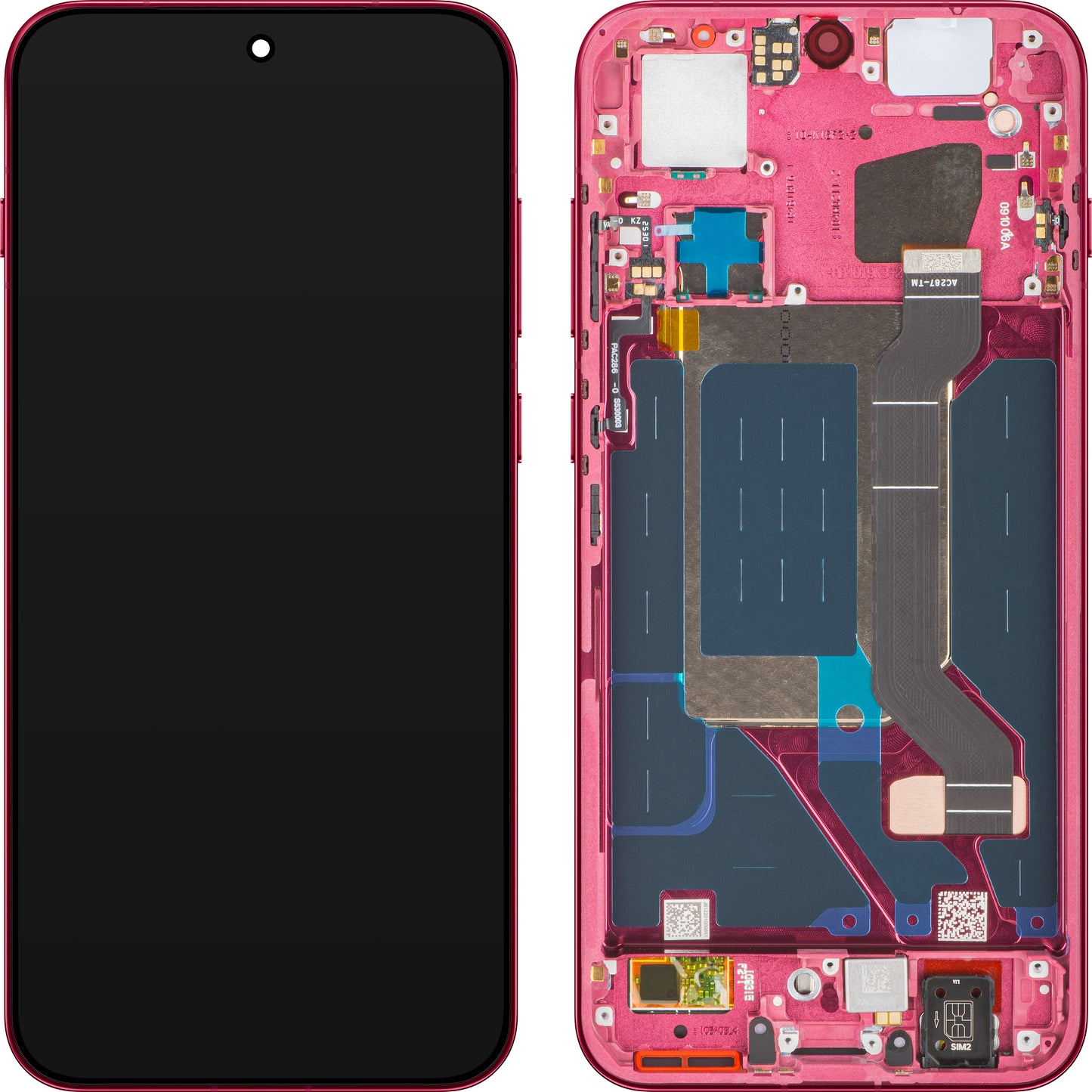 Дисплей с тъчскрийн Oppo Find X9, с рамка, Магента (Velvet Red), Service Pack 621029000718