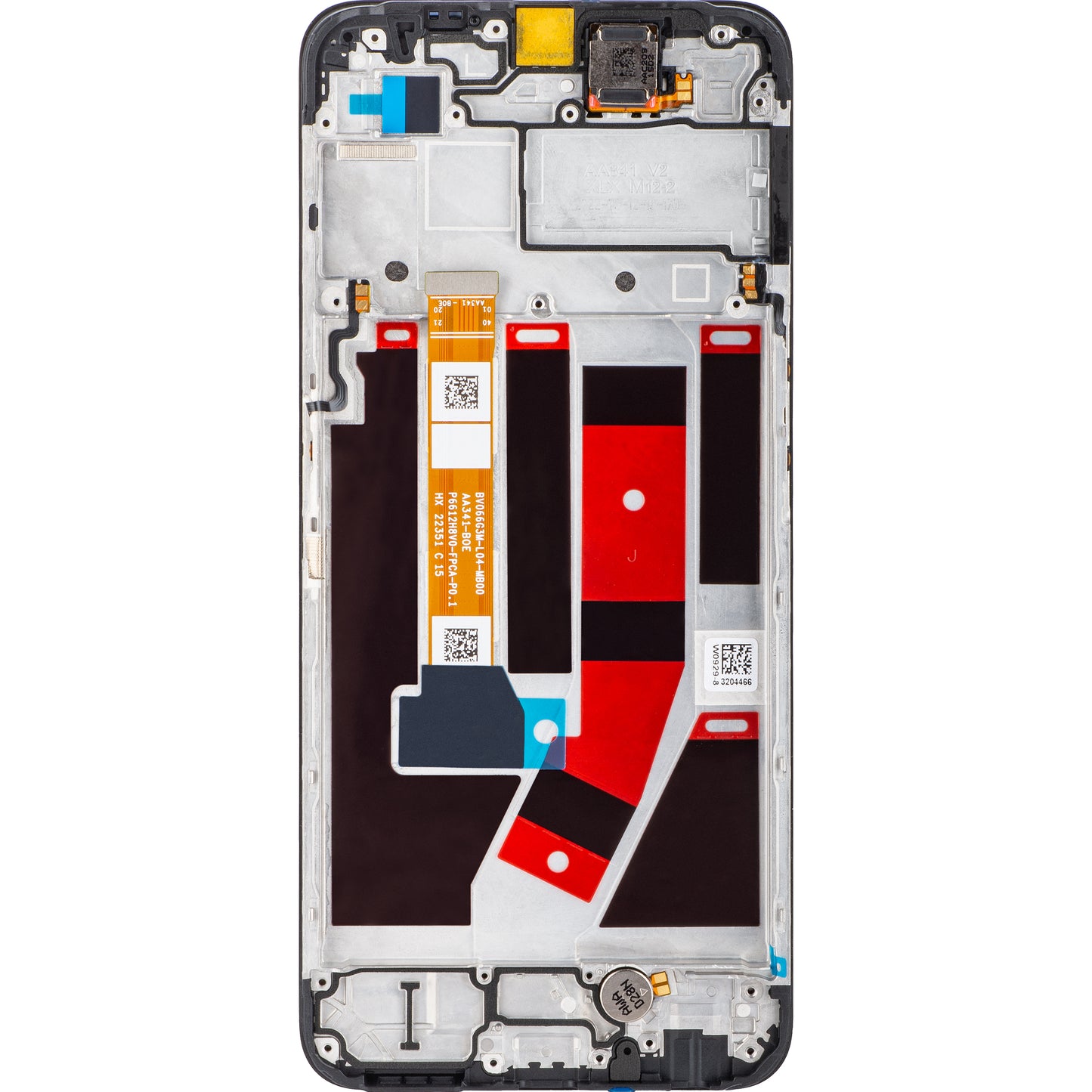 Дисплей с тъчскрийн Oppo A57 5G, с рамка, черен, Service Pack 4130239