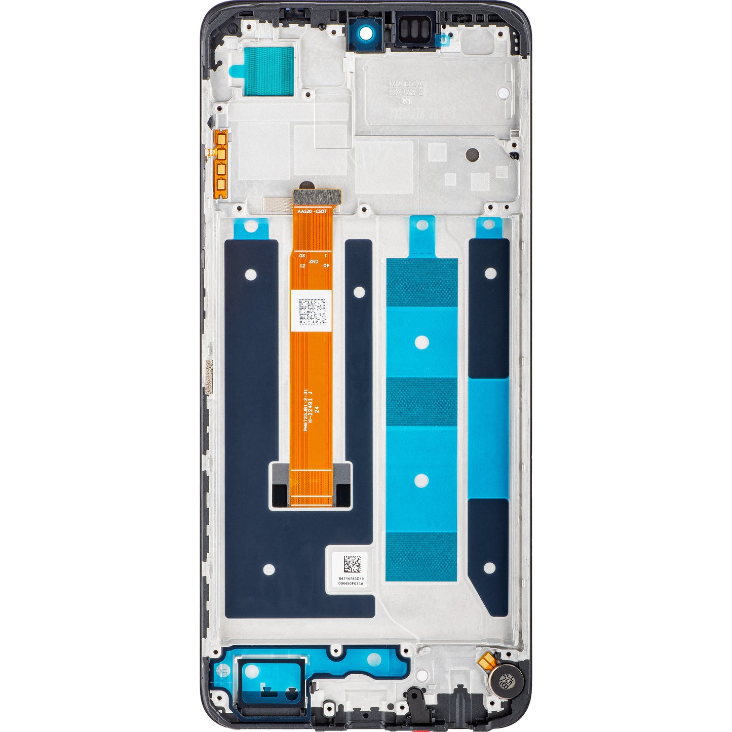 Сензорен дисплей Realme C55, с рамка, черен, сервизен пакет 4130438