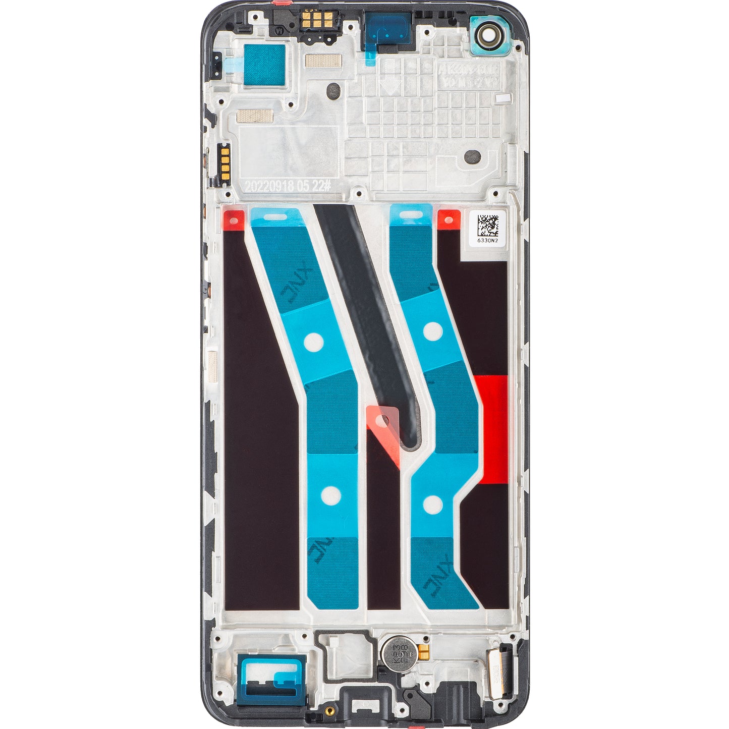 Сензорен дисплей Realme 10, с рамка, черен, сервизен пакет 4130359