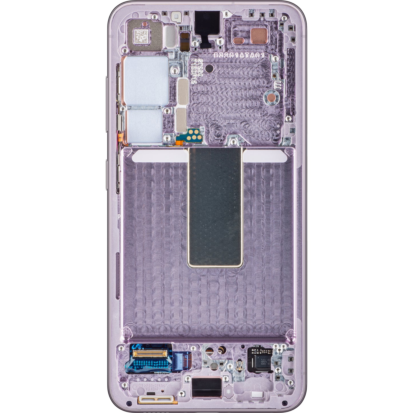 Samsung Galaxy Galaxy S23 S911 Touchscreen Display with Frame, Pink (Lavender), Service Pack GH82-30480D