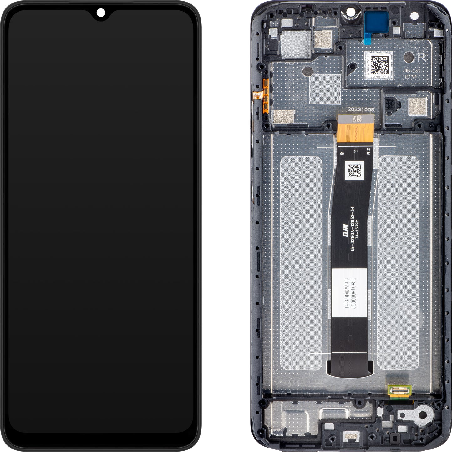 Xiaomi Redmi 12C сензорен дисплей, с рамка, графитено сив, сервизен пакет 5600010C3T00