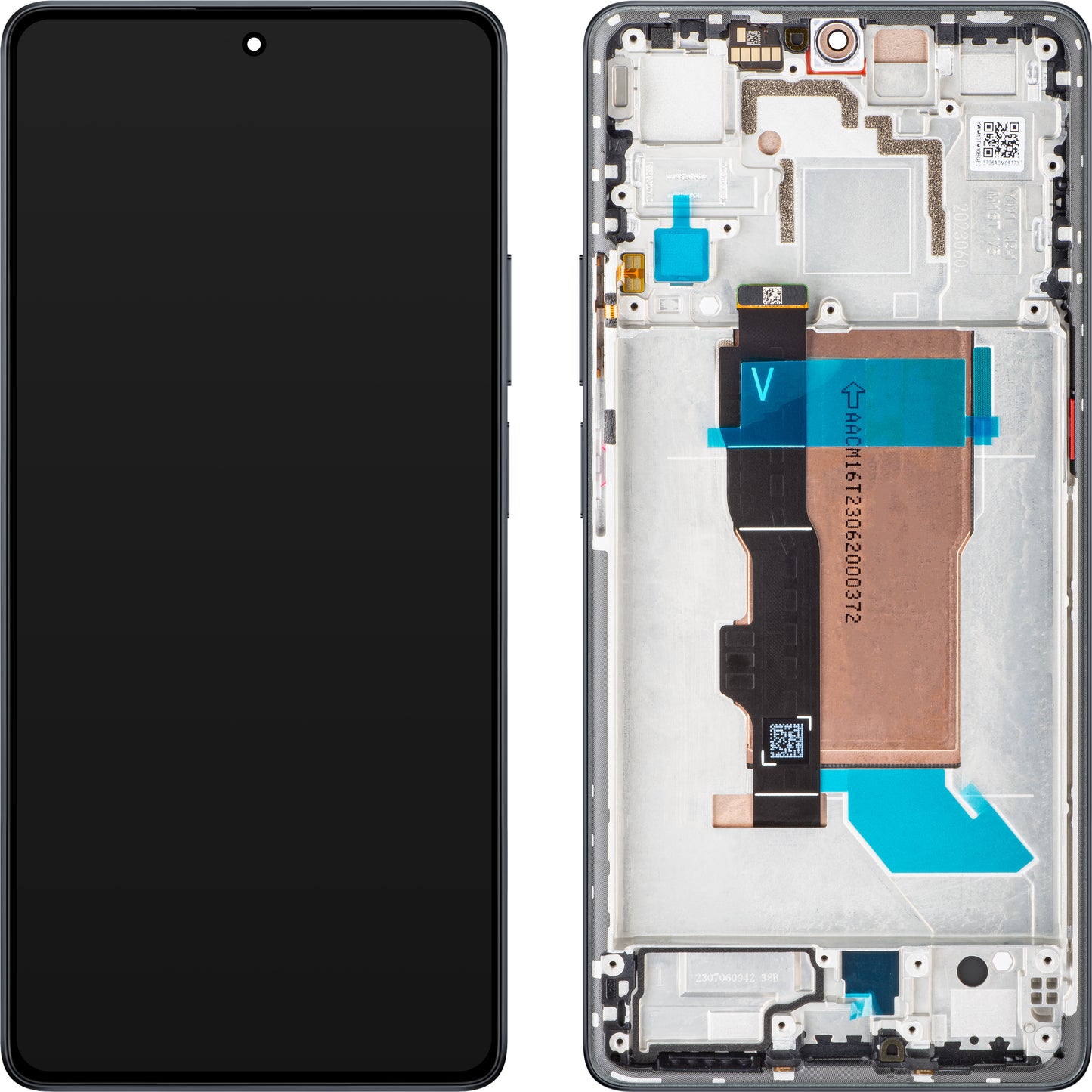 Дисплей с тъчскрийн Xiaomi Poco F5, с рамка, черен, Service Pack 560001M16T00