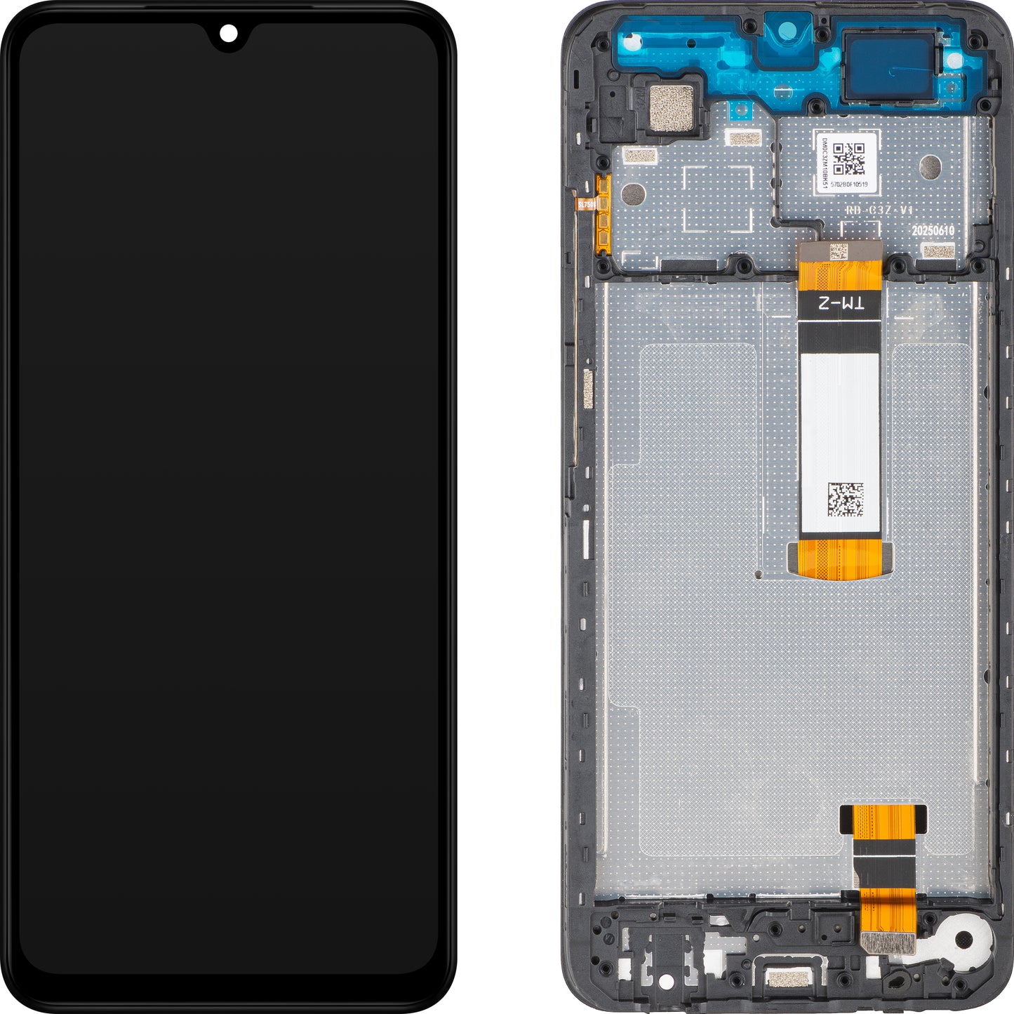 Дисплей с тъчскрийн Xiaomi Poco C71 / Redmi A5 4G, с рамка, версия Long Flex, черен, Service Pack 56000100C3Z00