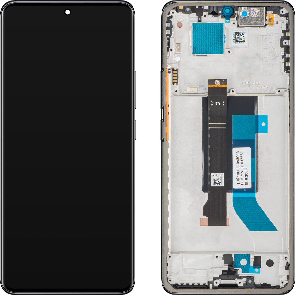 Дисплей със сензорен екран Xiaomi Redmi Note 14 Pro 5G, с рамка, черен (Midnight Black), Swap 56002300O1600