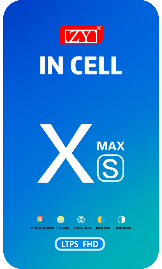 ZY Сензорен дисплей за Apple iPhone XS Max, с рамка, версия с вграден LCD дисплей, черен