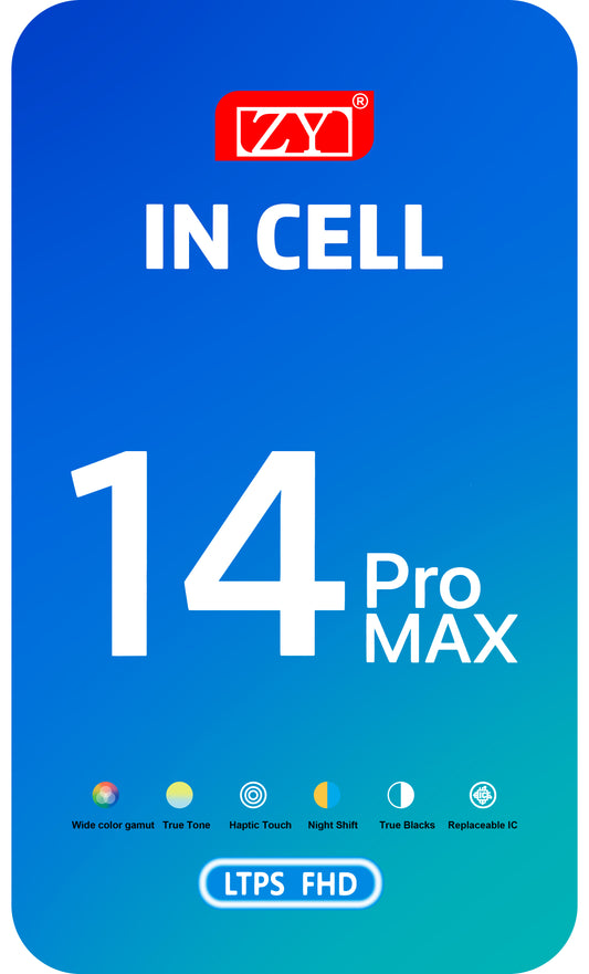 Touchscreen Display ZY for Apple iPhone 14 Pro, with Frame, In-Cell IC Movable LCD Version, Black