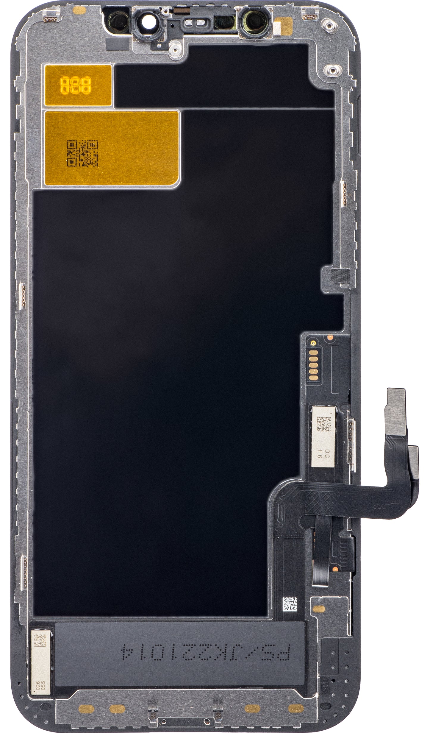Дисплей с тъчскрийн JK за Apple iPhone 12 / 12 Pro, с рамка, LCD версия In-Cell IC Movable, черен